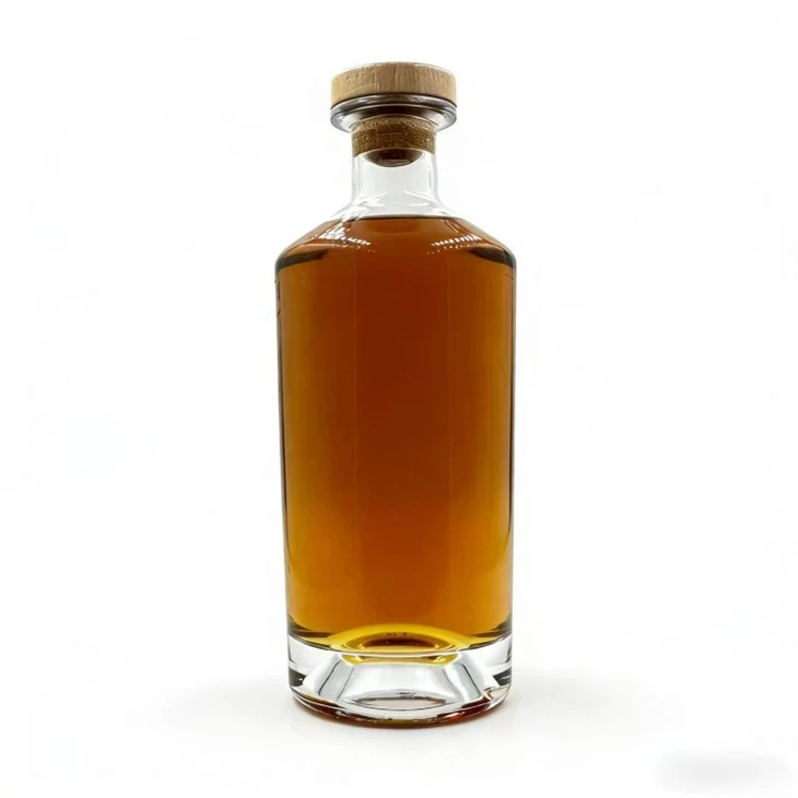 Klasická valcová sklenená fľaša na whisky Gin